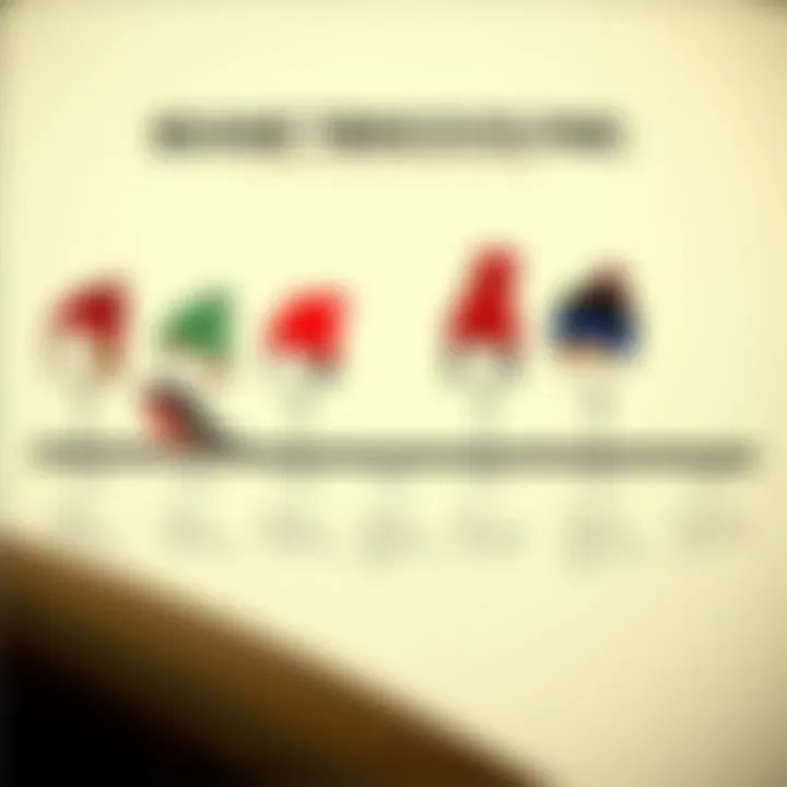 Illustrated Timeline of Beanie Fashion Evolution An illustrated timeline showcasing the evolution of beanie fashion in skateboarding.