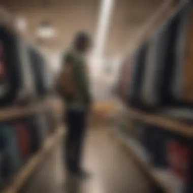 Customer browsing through Vans apparel