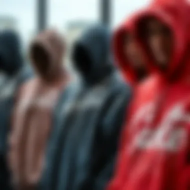 Brands Shaping the Trend A collection of drippy hoodies from various brands