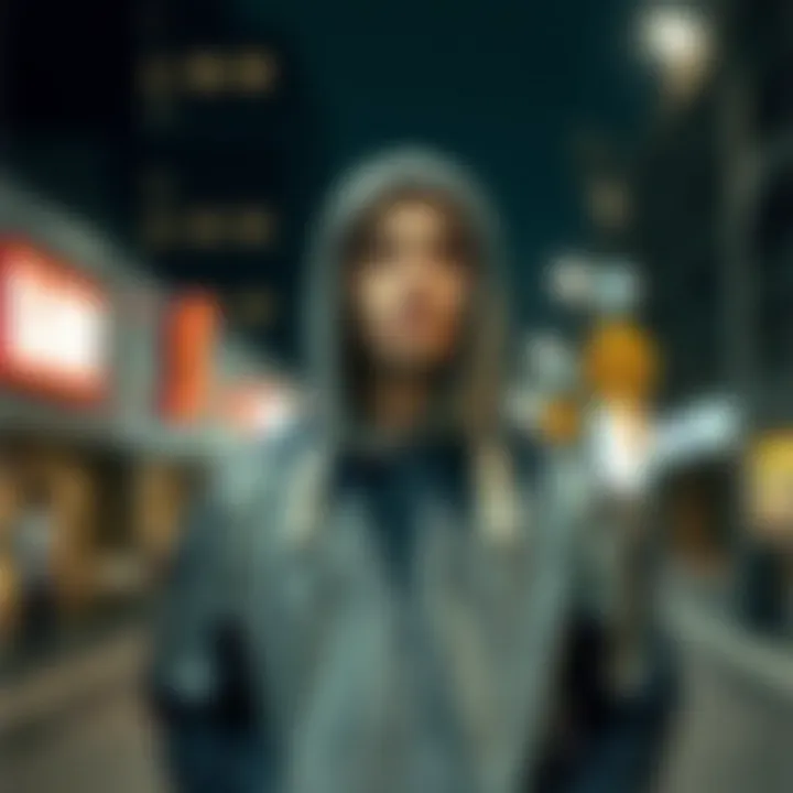 Skate Style Redefined Skateboarder wearing a drippy hoodie in an urban setting