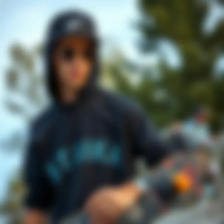 A skateboarder examining authentic Ethika apparel