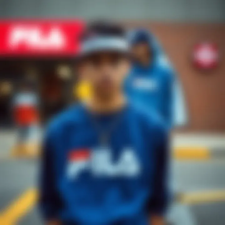 Fila Blue Streetwear Look A streetwear ensemble featuring Fila Blue apparel