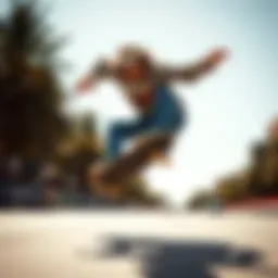 Dynamic skateboarding action featuring Globe Shoes