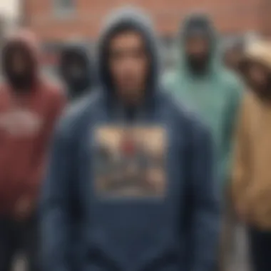 A group of skateboarders showcasing diverse hoodie styles