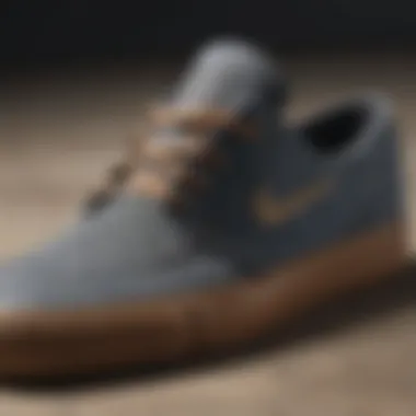 Close-up of Janoski shoe materials and texture