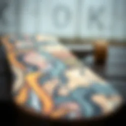 Intricate grip tape design featuring abstract art