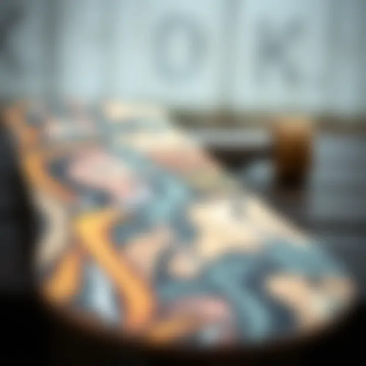 Abstract Aesthetics in Grip Tape Intricate grip tape design featuring abstract art