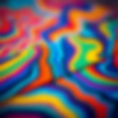 Dynamic Color Patterns in Grip Tape Vibrant color patterns on longboard grip tape