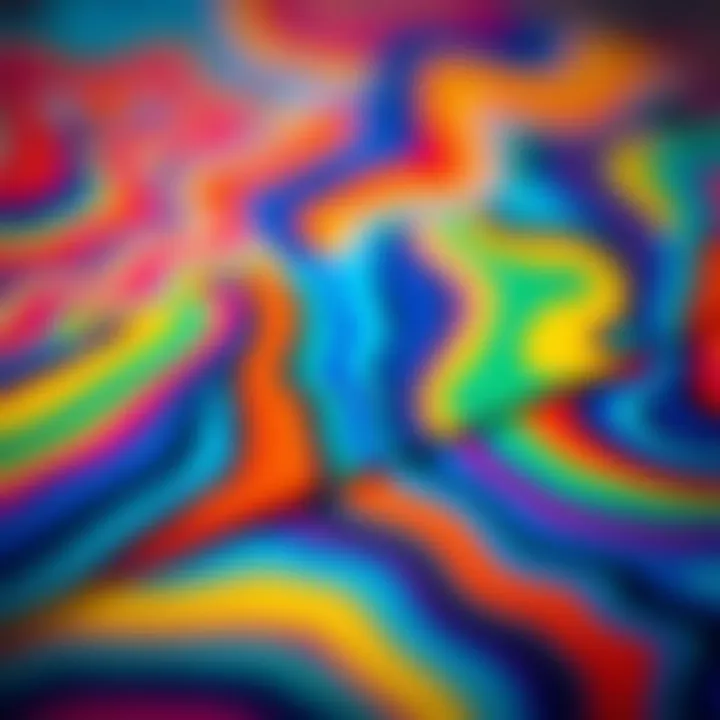 Dynamic Color Patterns in Grip Tape Vibrant color patterns on longboard grip tape