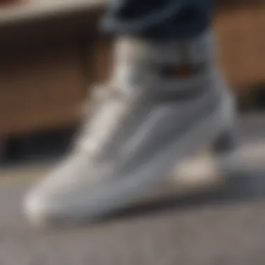 Close-up of Vans shoes highlighting premium materials used