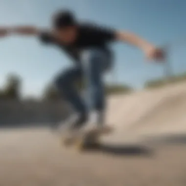 A skateboarder performing tricks while wearing Vans, illustrating the balance of performance and style.