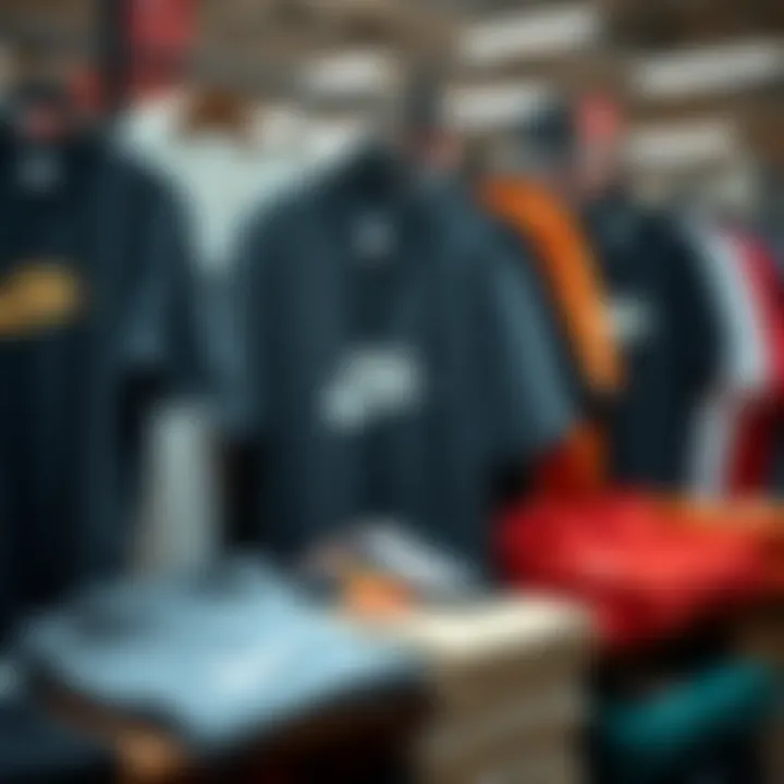 Discounted Nike Shirts Ready for Purchase Discounted Nike shirts displayed for sale