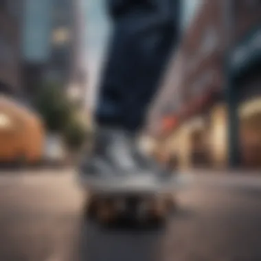 Stylish Non-Slip Vans in Urban Environment Stylish non-slip Vans showcased in urban setting