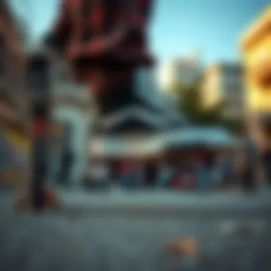 Urban Styles of Old Skool Stacked Sneakers A collage of various styles of old skool stacked sneakers worn in different urban settings.