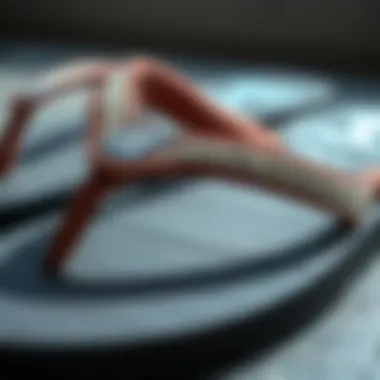 Materials Used in Roxy Vista Flip Flops Close-up of the materials used in Roxy Vista Flip Flops