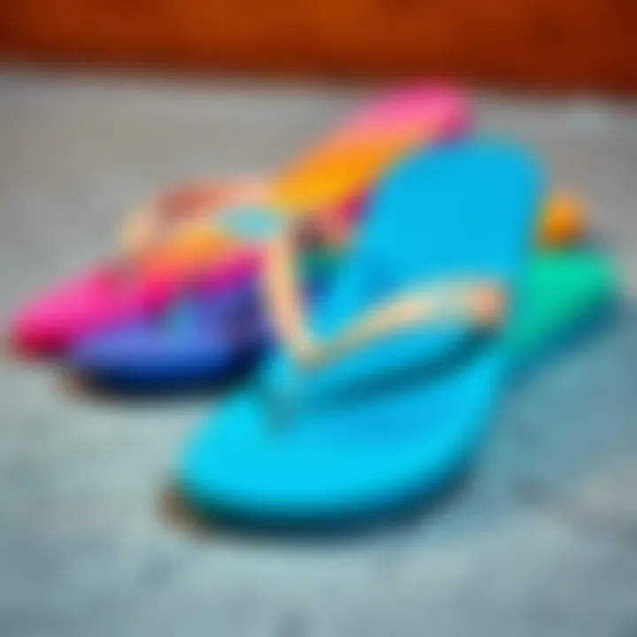 Vibrant Colors and Sleek Design of Roxy Vista Flip Flops Roxy Vista Flip Flops showcasing vibrant colors and sleek design
