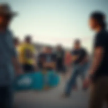 A gathering of skaters engaged in a community-driven event organized by Salty Crew