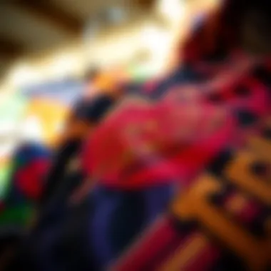 Close-up view of a vibrant Santa Cruz zip up hoodie showcasing intricate graphic design