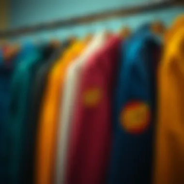 Different color variations of Santa Cruz zip up hoodies displayed on hangers