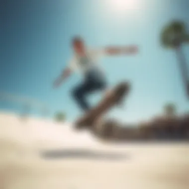 Skateboarder Performing a Trick in White Converse A skateboarder performing a trick wearing White Converse size 13