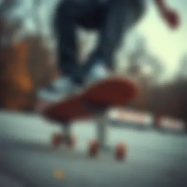 Skateboarding with Size 17 Vans A skateboarder performing tricks while wearing size 17 Vans, highlighting the brand's influence in skate culture