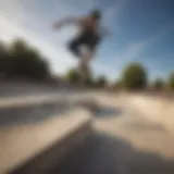 Skaters performing tricks at a local skate park