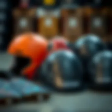 Essential Protective Gear for Skaters Protective gear including helmets, knee pads, and elbow pads arranged neatly.