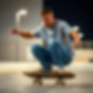 Beginner Practicing with SkaterTrainer A beginner practicing with SkaterTrainer