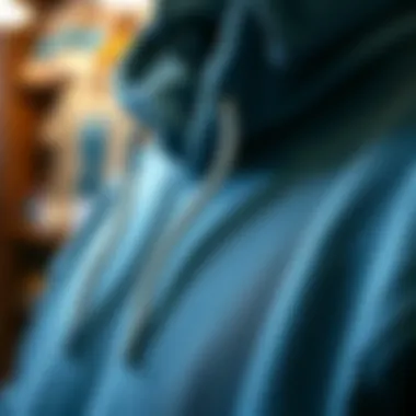 Quality Materials for Skate Hoodies Close-up of high-quality materials used in skate hoodies