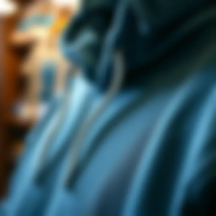 Quality Materials for Skate Hoodies Close-up of high-quality materials used in skate hoodies