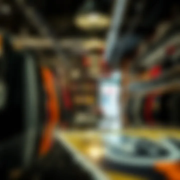 Trendy Hoodie Shop Interior Interior view of a trendy hoodie shop with skate culture decor