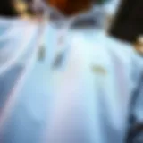 A close-up of a white Vans sweatshirt showcasing intricate stitching and design elements