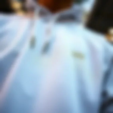 A close-up of a white Vans sweatshirt showcasing intricate stitching and design elements