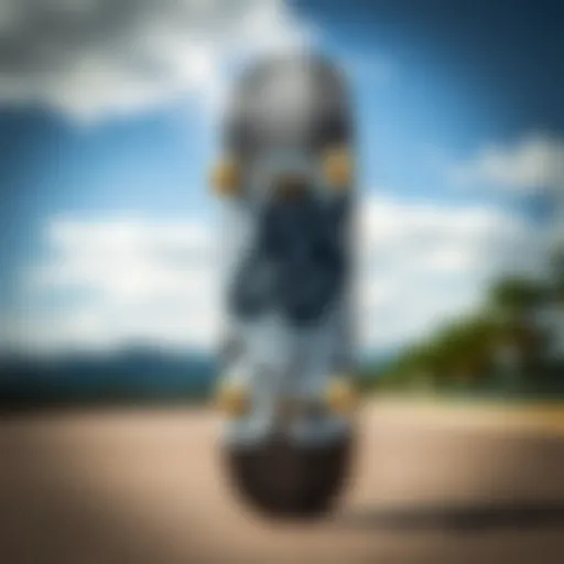 A stylish skateboard featuring 686 branding