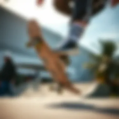 Skateboarding Performance with adidas Puig Skateboarder performing a trick while wearing adidas Puig shoes