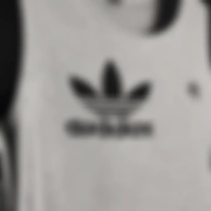 Close-up of the adidas sleeveless tank showcasing its fabric texture