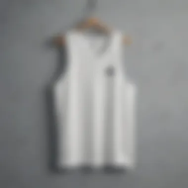Minimalist Display of adidas Sleeveless Tank adidas sleeveless tank displayed on a minimalist backdrop