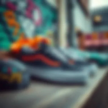 Mercon Vans and Skate Gear Mercon Vans displayed alongside skateboard gear in an urban setting.