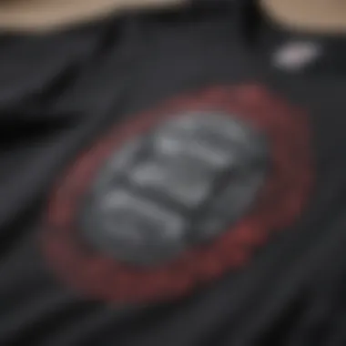 Detailed View of the Anti Social Social Club Shirt A close-up of the Anti Social Social Club shirt showcasing its unique fabric and print design