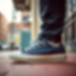 Classic Chuck Taylor silhouette against a stylish urban backdrop