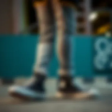 Fashion Forward with Chuck Taylors Trendy individual showcasing Chuck Taylors in a fashionable outfit