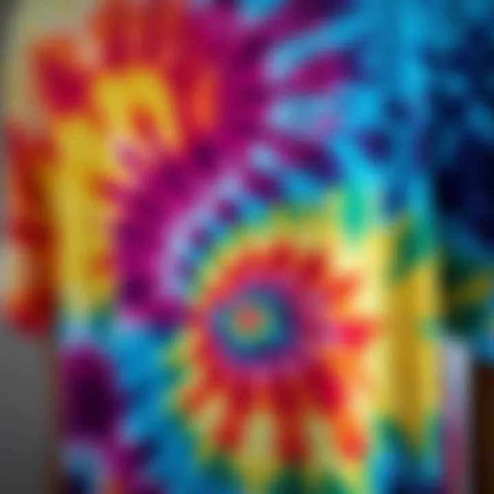 An artistic representation of different tie-dye techniques.