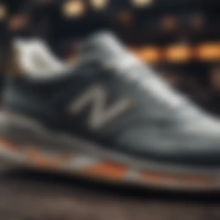 Close-up of New Balance shoe sole designed for grip and performance