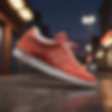 Stylish New Balance shoes showcased against a vibrant backdrop