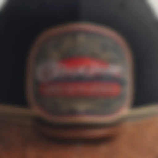 Close-up of the Brixton Coors hat showcasing its intricate stitching and design