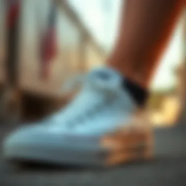 Detailed view of Converse All Star Lugged White maintenance tips