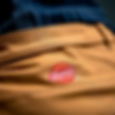 Fabric Texture of Dickies 874 Tan Pants Close-up of Dickies 874 Tan fabric texture