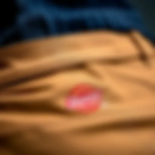 Fabric Texture of Dickies 874 Tan Pants Close-up of Dickies 874 Tan fabric texture