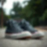 A classic pair of black Converse high-tops showcasing their timeless design