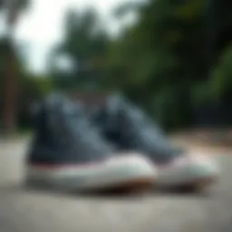 A classic pair of black Converse high-tops showcasing their timeless design